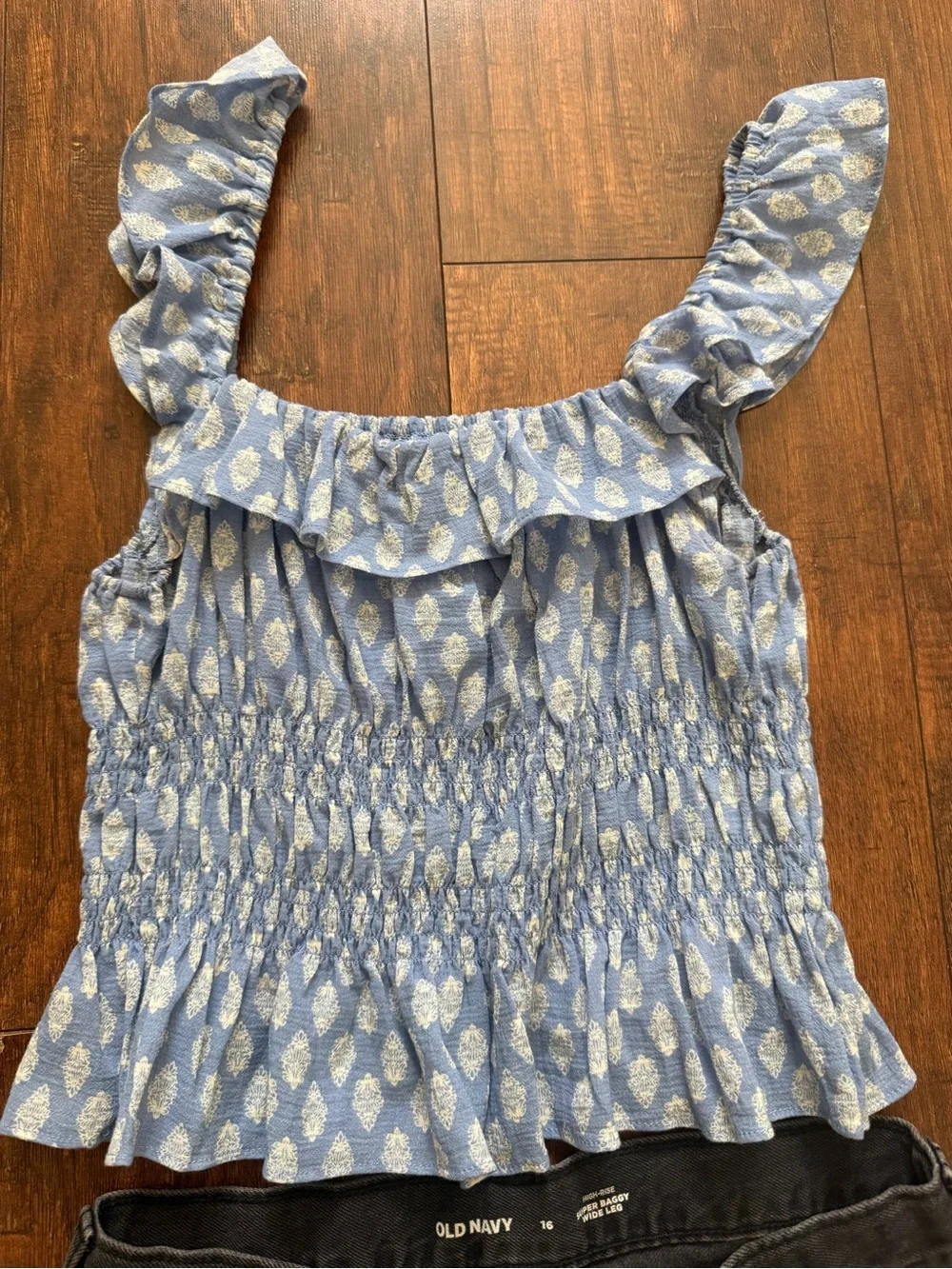 $12 for both girl  outfit- Top (xs) in women and bottom size 16 in girls